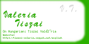 valeria tiszai business card